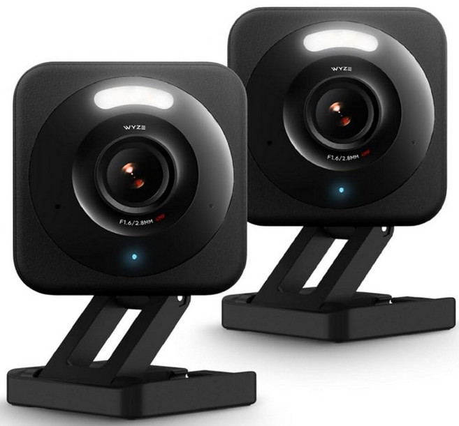 WYZE Cam v4 2.5K HD Wi-Fi 스마트 홈 보안 카메라 실내/실외 애완동물/아기 모니터 모션 활성화 스포트라이트/사이렌 컬러 나이트 비전 양방향 오디오