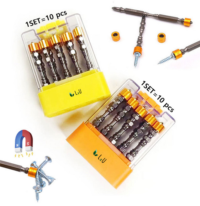 [LxU]최신형 초강자성 마그네틱 드릴 임팩 육각 토션비트 드라이버 비트 65mm, 1세트