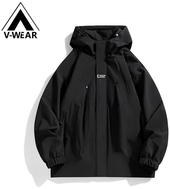 V-WEAR 衝鋒衣外套 防刮耐磨 大尺碼 登山釣魚騎行 情侶戶外運動款