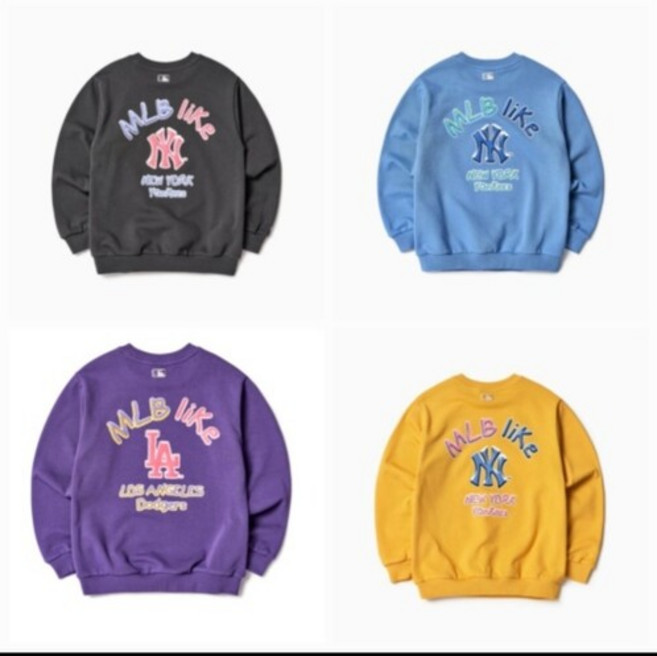 [MLB키즈] 패밀리 LIKE 뒤 모티브 맨투맨