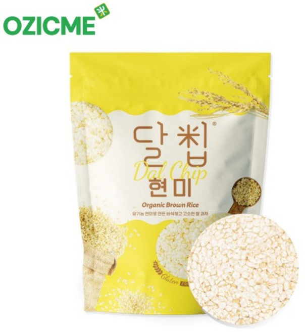 (오직미)바삭 고소 국내산 유기농현미로 만든 쌀과자 달칩현미 60g 6개 네이처오다