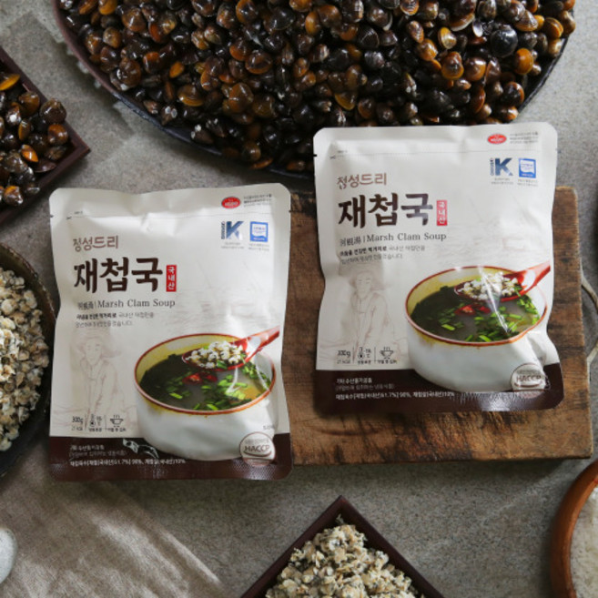 전통식품인증 섬진강 국내산 재첩국 300, 10개