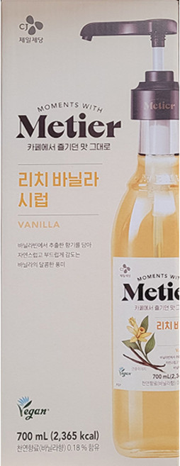CJ 메티에 리치 바닐라 시럽 700ml, 1개