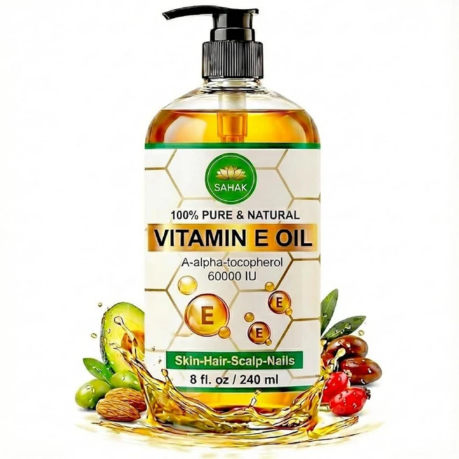 Sahak 비타민E 오일 모발 두피 피부용 240ml, 1개 - 쿠팡