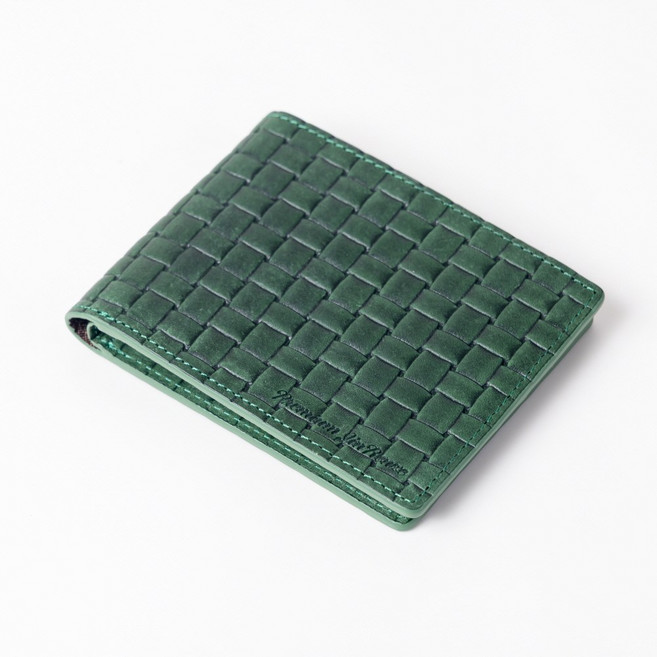 진렌체 아르메노 천연소가죽 베지터블 메쉬 반지갑