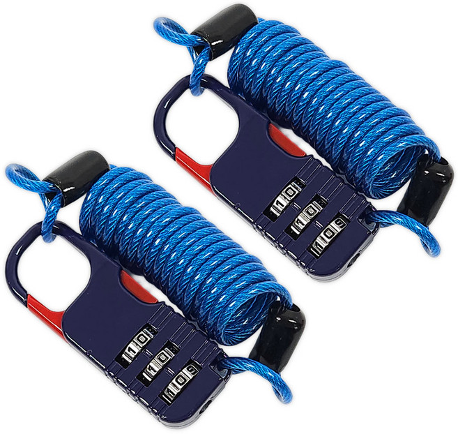 코지노마드 캐리어 와이어 자물쇠 2개 자전거 여행용 도난방지 WL-01