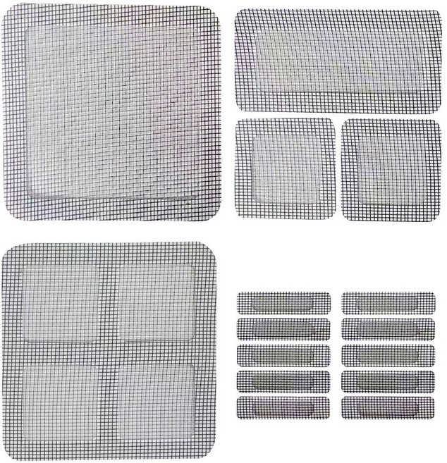 깔끔더하기 방충망 보수 테이프 물구멍 부착식 방충테이프, 1세트