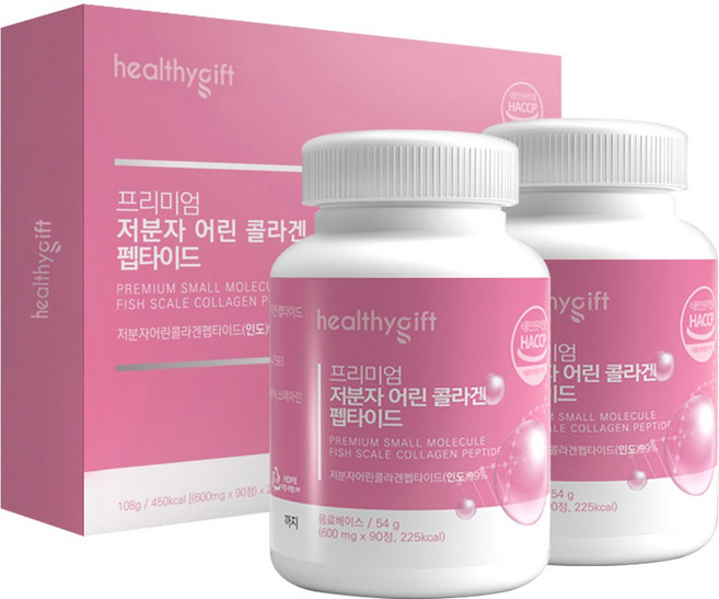 저분자 어린 콜라겐 펩타이드 식약처 HACCP 인증 300달톤, 2개, 90정