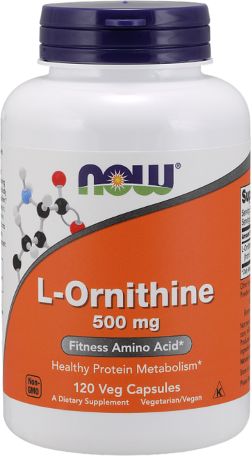 NOW Foods NOW Foods L-鳥氨酸膠囊 500mg, 1瓶, 120顆