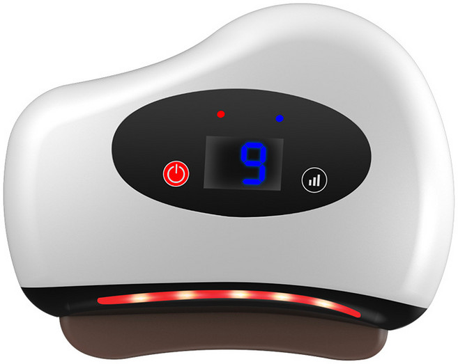 YUEMEIYD 페이스 변석 온열 저주파마사지기 바디 경락 괄사 마사지기 페이스 리프트 미용기기, 02 화이트, YK