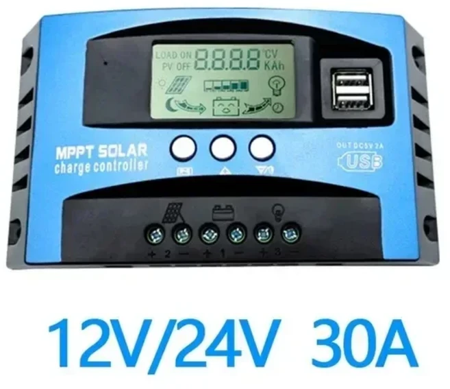 태양 광 충전 컨트롤러 MPPT 30A 50A 80A 100A LCD 디스플레이 12V 24V 자동 듀얼 USB 방전, 04 30A, 04 30A