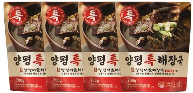 이용식 양평 특 해장국 큰아들집 선지해장국 우거지 홈쇼핑, 4개, 700g