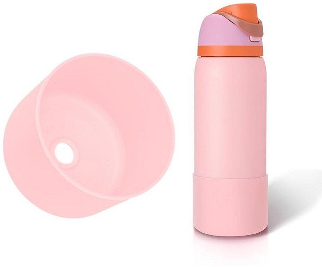 Silicone Boot for Owala FreeSip 32 Oz Higher Water Bottle Scratch-Resistant Bottom Sleeve Protec, 엔젤 푸드 케이크