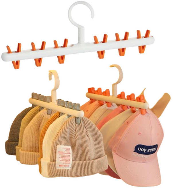 수모걸이 모자보관법 수모 정리 거치대 보관, 오렌지, 1개