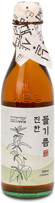 청정식품 HACCP 통들깨 100% 고소한 들기름, 1개, 350ml
