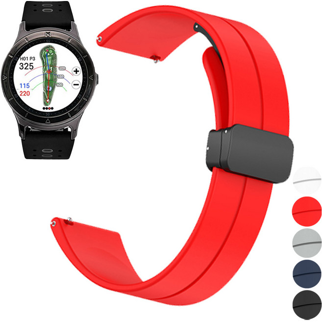 마이캐디 M1 골프워치 우레탄 마그네틱 버클 호환밴드, 01 SIMZBK22 블랙