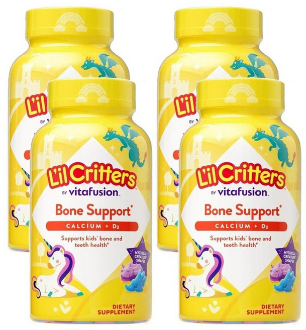 릴크리터스 본 서포트 칼슘 + 비타민 D3 구미 120정, 4개