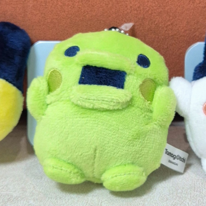 반다이 정품 다마고치 인형 키링 오리지널 마스코트 인형 놀란 구치파치 7.9cm 단초미, 1개, 그린