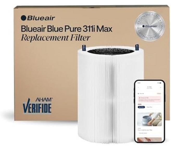 블루 퓨어 311i 맥스 공기청정기용 블루에어 정품 필터, 11.4" x 17.7" 3.7", 311i Max Genuine