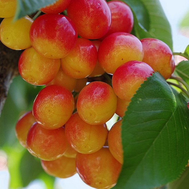 내년에 열매맺는 고급체리 묘목 / 인기품종 레이니어 / 영하30도 가능, 나무색, 1개