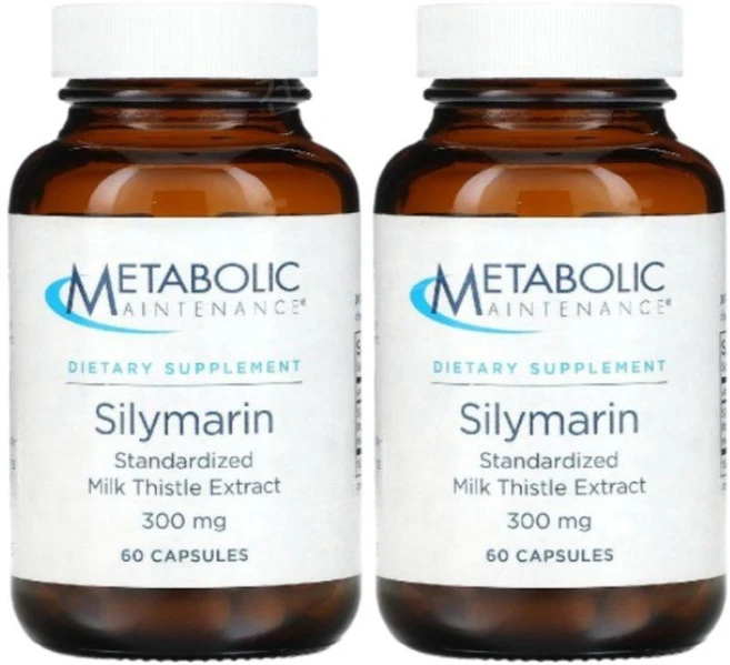 메타볼릭 실리마린 밀크시슬 300mg 60캡슐 2개 밀크씨슬 밀크티슬 Sliymarin, 60정 - 쿠팡
