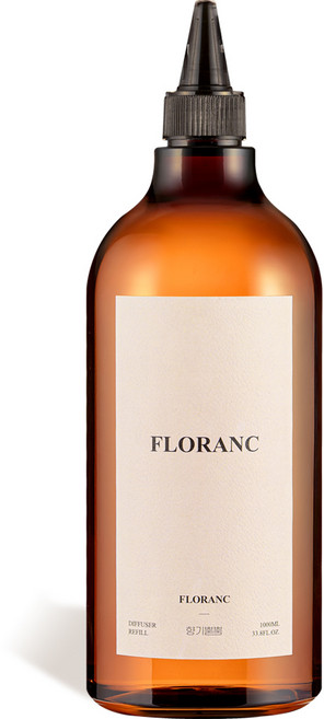 플로랑 대용량 실내방향제 디퓨저 리필액 향기뿜뿜 1L, 1개, 디퓨저 리필액 히노끼우드