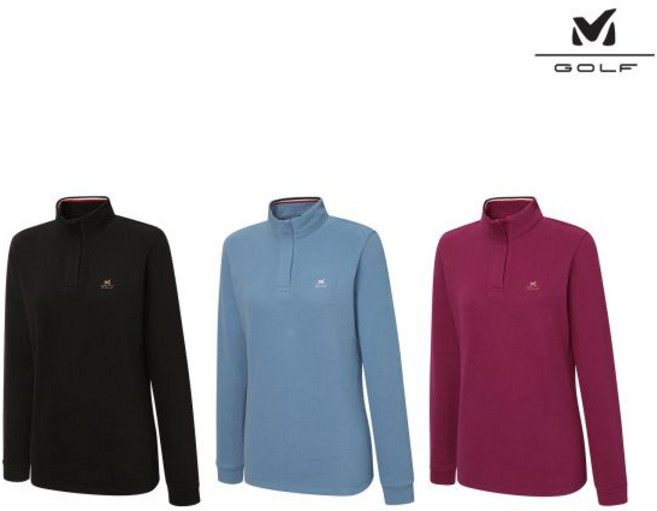 [밀레골프] 여성 기모 반집업 긴팔티셔츠 3컬러 택1