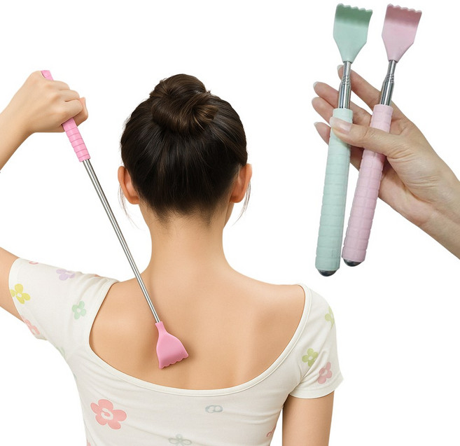 별오점 접이식 효자손 등 긁개 2p, 1개, 핑크,민트