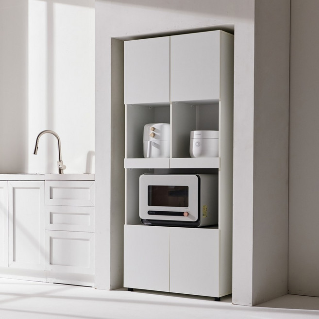 가온리빙 에셀르 주방수납장 밥솥/렌지대, 에셀르 800 키큰 렌지대(화이트)