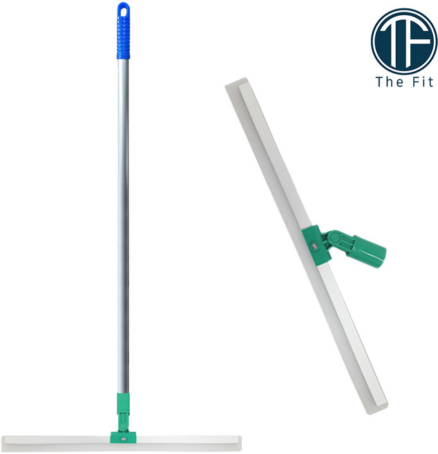 라이노 스퀴지 알루미늄 바닥 욕실 밀대봉 세트, 5세트, 라이노스퀴지75cm+버튼식알루미늄봉150cm