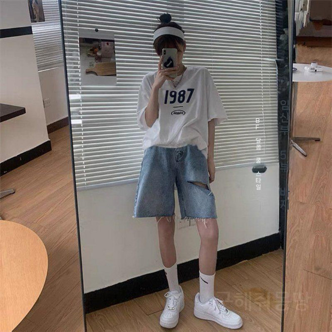 임산부청바지 임부반바지 임산부청반바지 데님 팬츠 바지 캐주얼