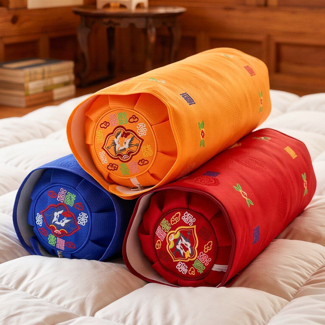 메밀베개 원형 양단 높은베개 할머니베개 부모님선물, 1개, 황금