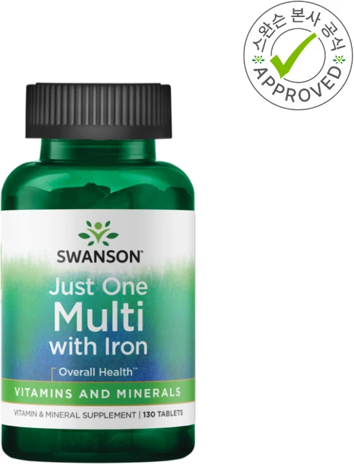 스완슨 저스트 원 컴플리트 멀티 철분 함유 130정, 1개 - 쿠팡