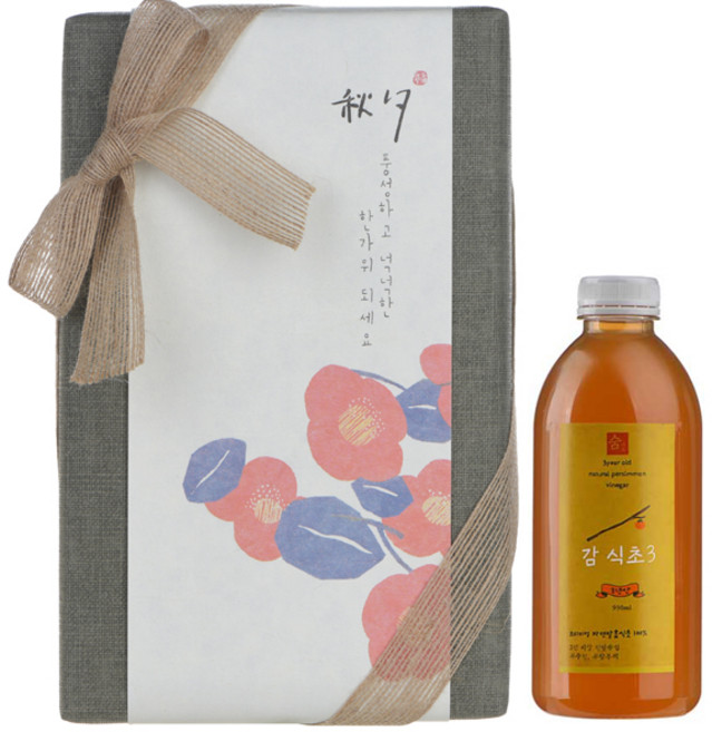 숨초 천연식초원액 3년산 감식초 930ml 선물세트-선물포장 2병세트 (무료배송)