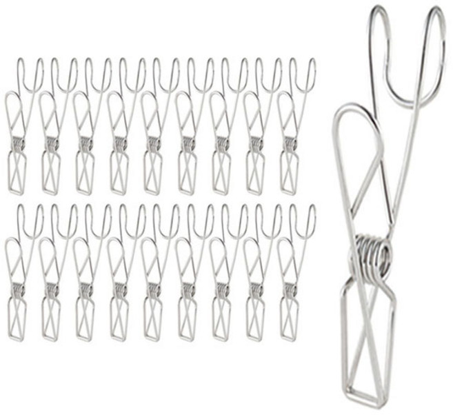 더리빙 다용도 후크 집게, 실버, 30개