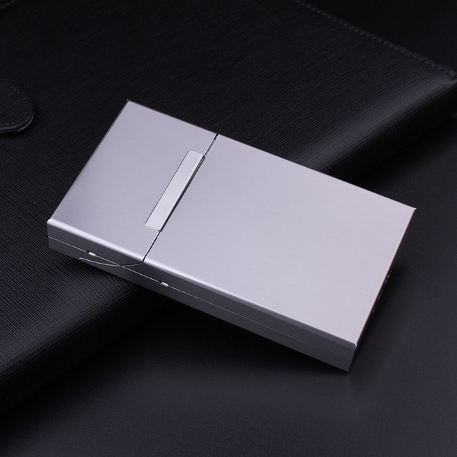 더자카 슬림 메탈 담배케이스, 연그레이, 1개