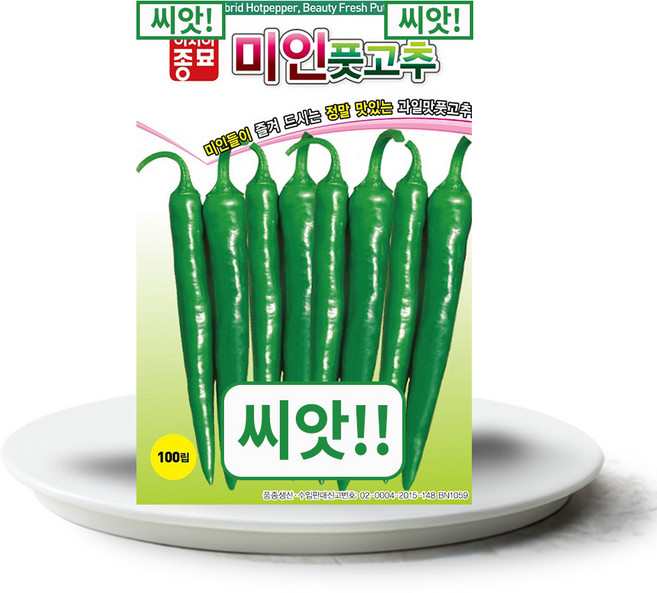 씨앗입니다! 미인풋고추씨앗 100립 과일맛 풋고추, 1개