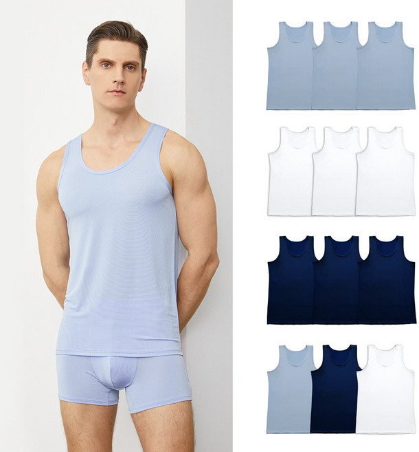 라온피플 시원한 아이스 쿨 여름 남성인견런닝 3종