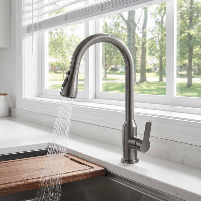 싱크대 수전 씽크대 수전 만능 싱크대수전 주방 수도꼭지 코브라 수전 세트, 1개