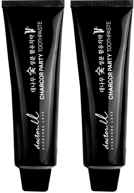 닥터이엘 차코르파티 숯 치약 120g 2개 (구취제거 잇몸마사지)