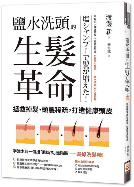 鹽水洗頭的生髮革命：拯救掉髮、頭髮稀疏，打造健康頭皮, 1件, 350g