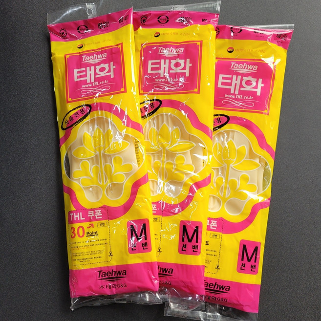 태화 고무장갑 썬밴 중, 분홍색 - 1켤레, 대(L), 06 태화 L 꽃밴_핑크_1켤레