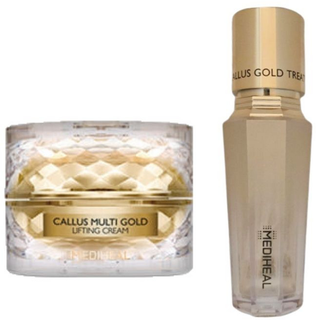 메디힐 캘러스 멀티 골드 리프팅 세트 (크림50ml+에센스30ml) 군대 PX화장품, 1세트