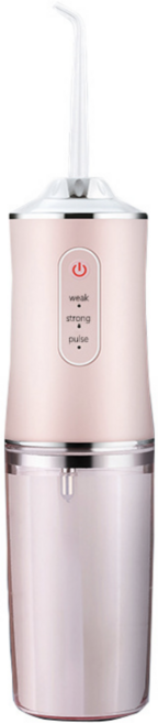 Kuchae 휴대용 무선 구강세정기 전동펄스 건강한 구강 관리 + 4개노즐팁, 핑크, KU-6886