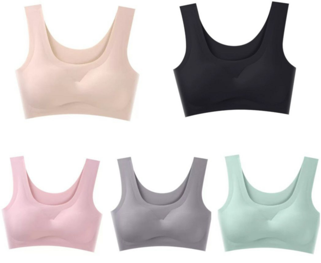 몸 브라 심리스 노라인 와이어리스 브라 5종 세트