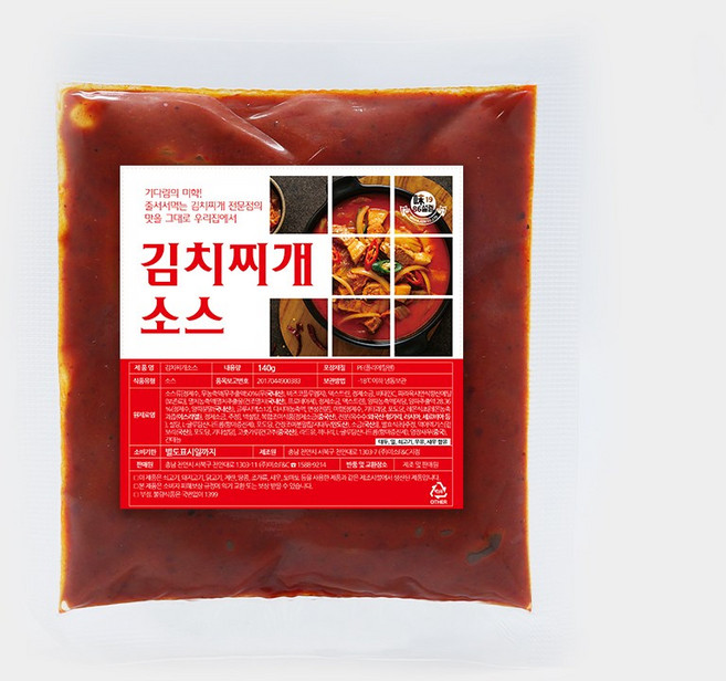 업소용 대용량소스 김치찌개소스, 2개, 140g