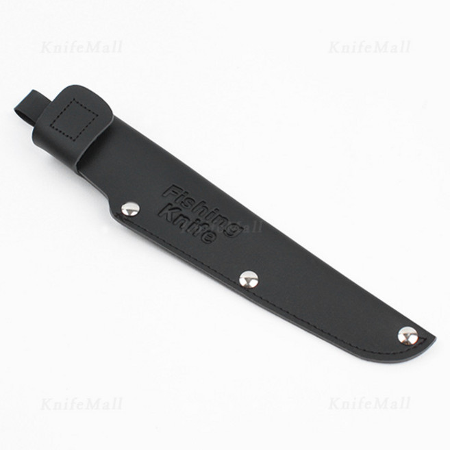 가죽칼집 뼈칼 낚시칼용 A 휴대용 칼보관, 블랙, 1개