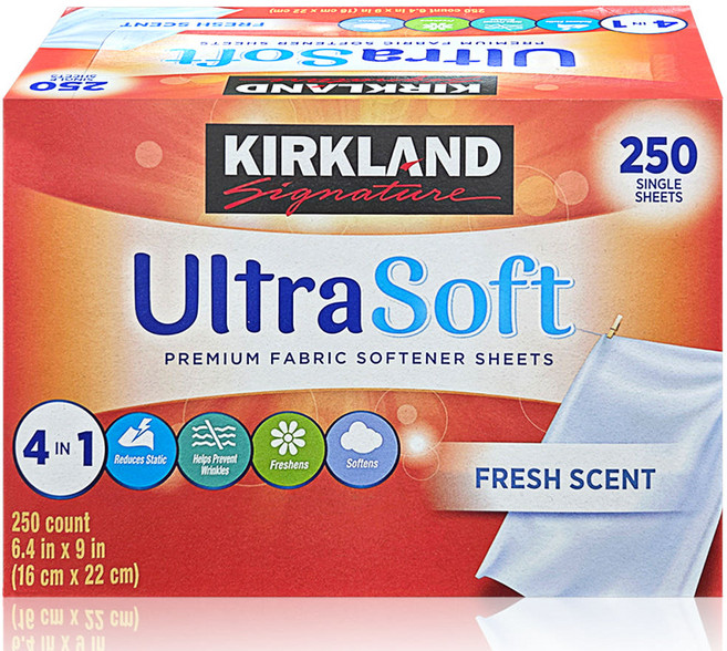 커클랜드 울트라소프트 건조기 섬유시트 250매