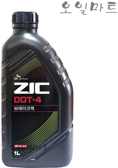 오일마트 SK 지크 ZIC DOT 4 브레이크액 1리터 브레이크오일, ZIC DOT-4 1L, 1개, ZIC 브레이크액 DOT-4 1L
