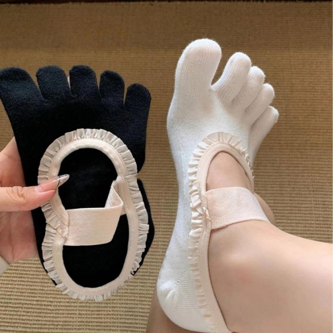 미끄럼방지 발가락 양말 필라테스 요가 레이스 토 삭스